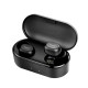 QCY T1S TWS Bluetooth Earphones displayed in black, showcasing sleek design and wireless features