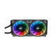 Thermaltake Floe Riing All-in-One RGB 280 TT Premium Edition cooler showcasing its design and features