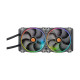 Thermaltake Water 3.0 Riing RGB 280 Liquid CPU Cooler showcasing RGB lights and cooling features