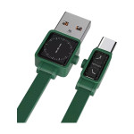 USB Male to Type-C, 1 Meter, Green Charging & Data Cable 