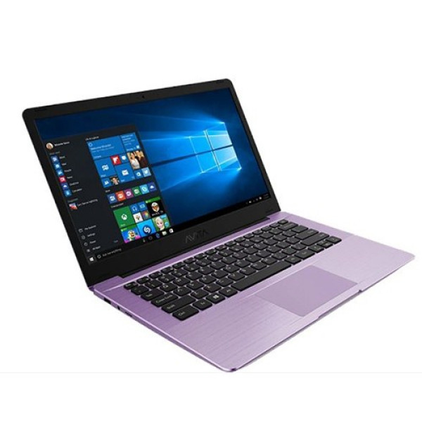 AVITA PURA NS14A6 Core i5 laptop showcasing its 14-inch Full HD glossy display in purple color
