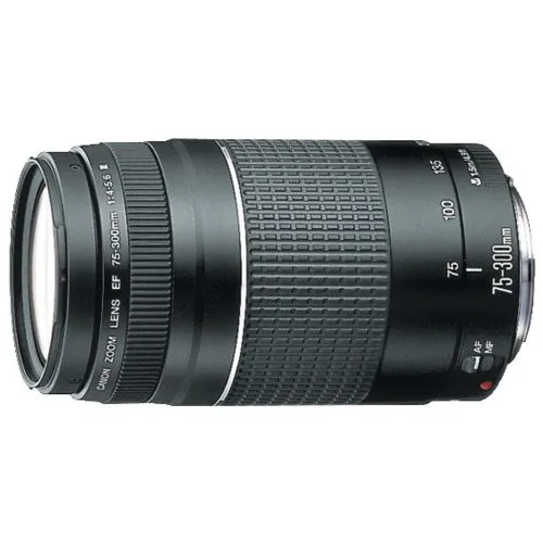 Canon EF 75-300mm f/4-5.6 III Telephoto Zoom Lens showcased for photography enthusiasts