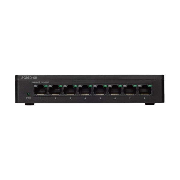 Cisco SG95D 08 Port Gigabit Unmanaged Desktop Switch displayed on a clean background