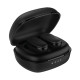 Havit i91 TWS Bluetooth earphone displayed on a wooden table, showcasing its sleek design and modern features