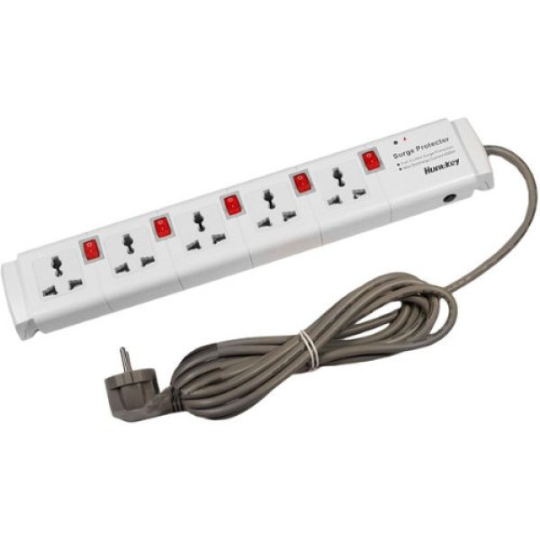 Huntkey PZC504 Five Socket 3 Line Surge Protection White PowerStrip 2026 jessore bd