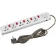 Huntkey PZC504 Five Socket 3 Line Surge Protection White PowerStrip