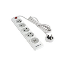 Huntkey SZD401 Four Socket One Switch 201J Surge Protection White PowerStrip