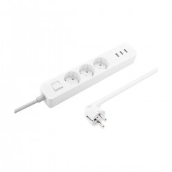 MI White Power Strip3-Outlet 3 USB NRB4030GL 