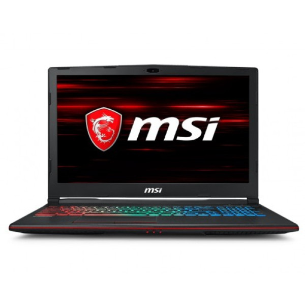 MSI GP63 8RE Leopard gaming laptop showcasing its sleek design and Full HD capabilities for an immersive gaming experience