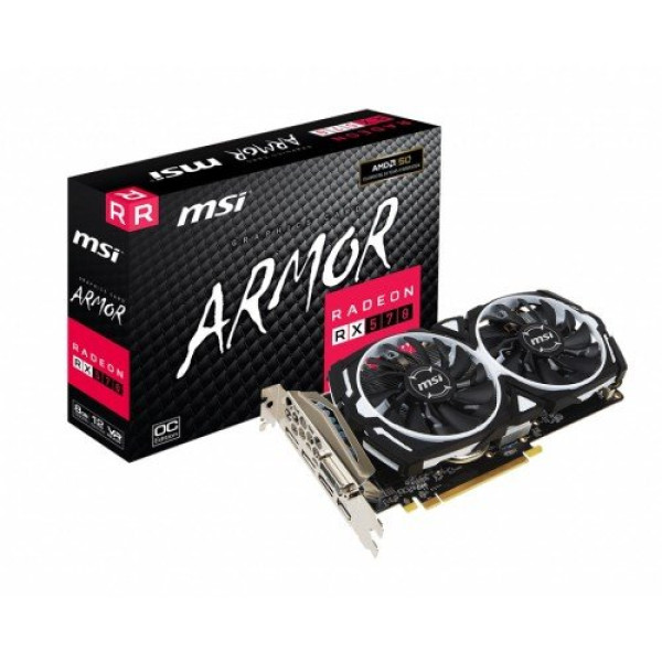 MSI Radeon RX 570 ARMOR 8G OC GDDR5 Graphics Card showcasing advanced cooling technology and design
