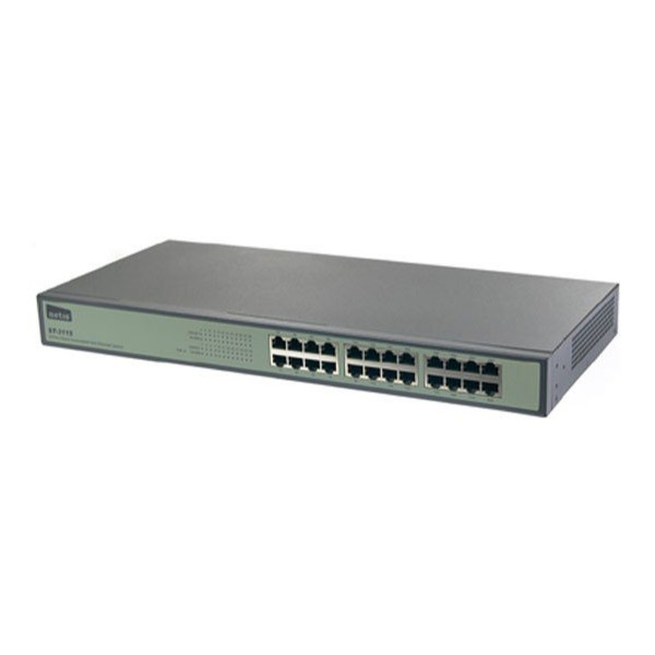 Netis ST3124 24 port rack mountable fast ethernet switch showcasing ports and design for network setups