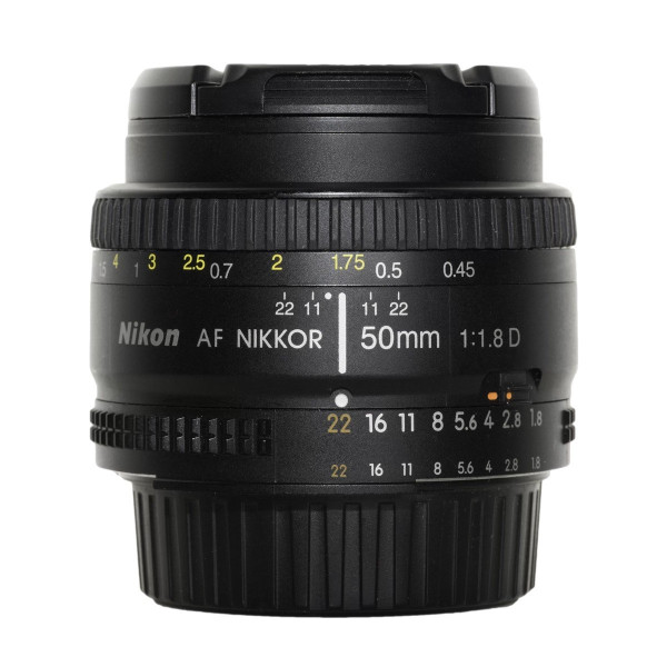 High-quality image of Nikon AF Nikkor 50mm f/1.8D Lens showcasing its design and features