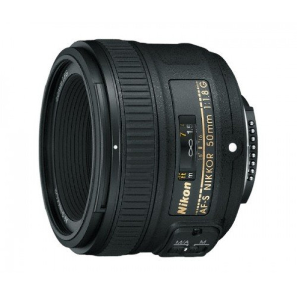 Close-up of Nikon AF-S Nikkor 50mm f/1.8G Lens showcasing its features and design