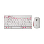 Rapoo 8000 White Wireless Keyboard & Mouse