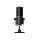 Razer Seiren Elite dynamic microphone showcased on a desk for professional audio recording