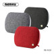 REMAX RB-M19 Desktop fabric red Bluetooth speaker displayed on a desk with clear sound quality
