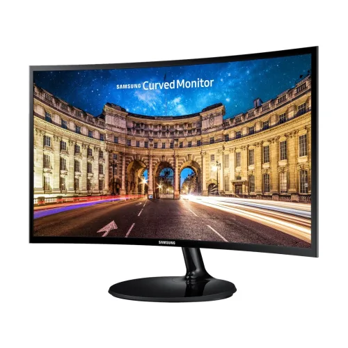 Samsung LC27F390FHW 27 Inch Curved Full HD LED Monitor showcasing its sleek design and features