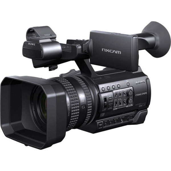 Sony HXR-NX100 Full HD NXCAM Camcorder showcasing its sleek design and advanced features