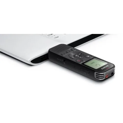 Sony ICD-PX470 Digital Voice Recorder showcasing built-in USB for convenient data transfer