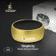 Teutons Simplicity 5W Metallic Bluetooth Gold Speaker showcasing its sleek design and premium sound quality
