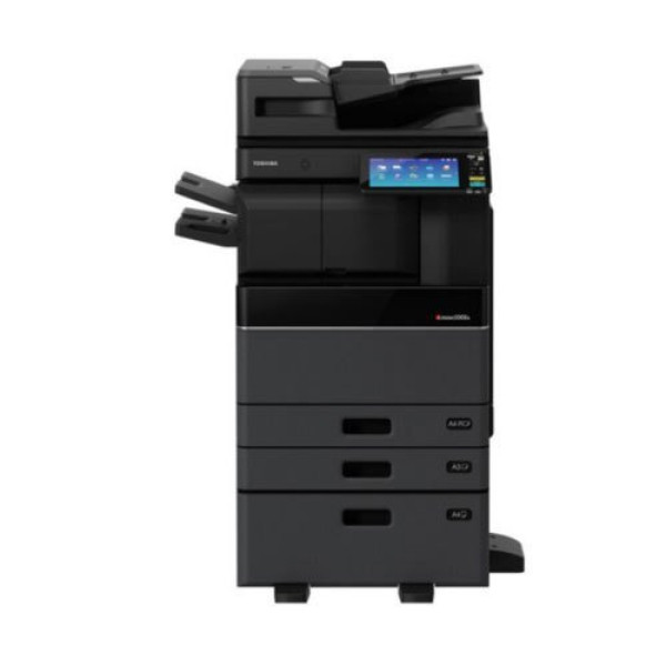 Toshiba e-Studio 4518A multifunction photocopier displayed in a modern office setting