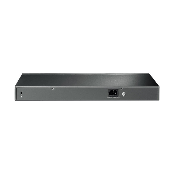 TP-Link T1500-28PCT JetStream 24-Port 10100Mbps PoE Switch displayed in a network setup