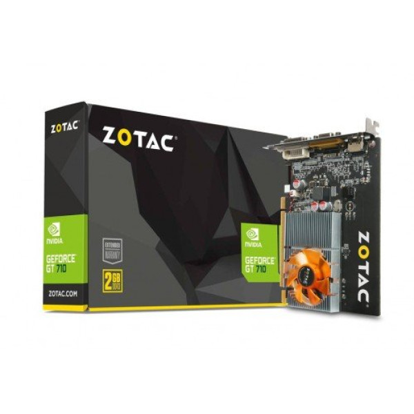 Zotac GeForce GT 710 2GB DDR3 Graphics Card showcasing its design and features