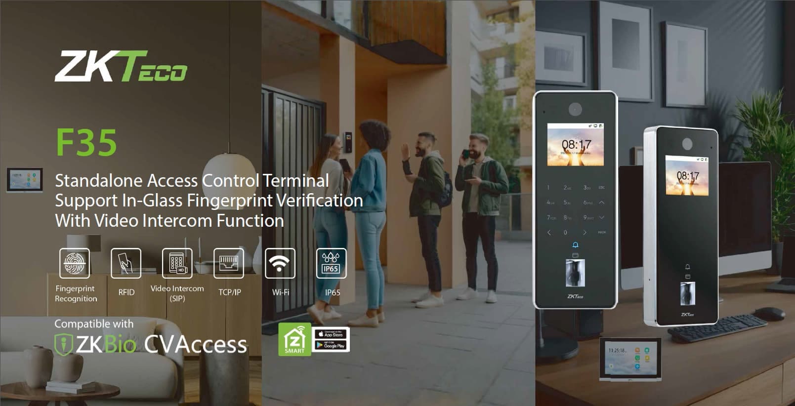 ZKTeco F35 Fingerprint Time Attendance and Access Control Terminal