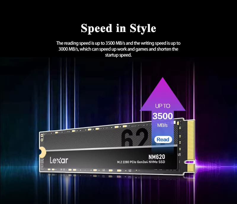 Lexar NM620 256GB 512GB 1TB M.2 NVMe SSD